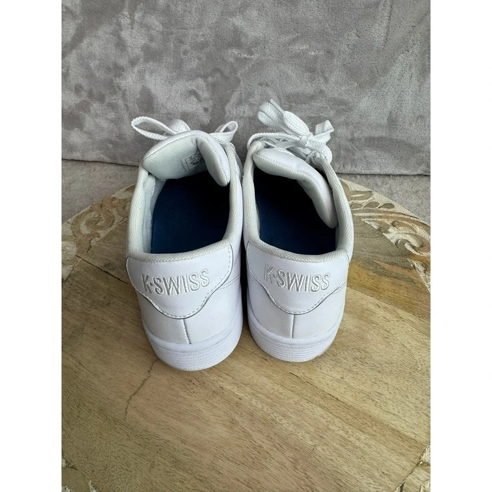 K Swiss Classic‎ White Leather Lace Up Low Top Men's Sneakers Shoes Size 10